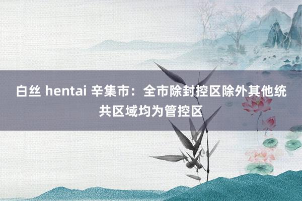 白丝 hentai 辛集市：全市除封控区除外其他统共区域均为管控区
