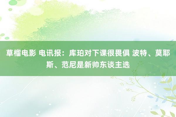 草榴电影 电讯报：库珀对下课很畏俱 波特、莫耶斯、范尼是新帅东谈主选